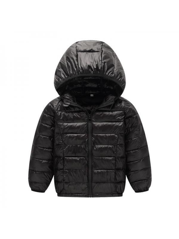 GIRLS JACKET KIDS PADDED FUR HOODED PUFFER QUILTED WARM WINTER PUFFA PARKA COAT