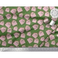 thumbnail image 2 of Soimoi Green Cotton Duck Fabric Text & Envelope Kids Printed Craft Fabric by the Yard 42 Inch Wide, 2 of 3