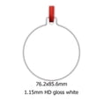 thumbnail image 1 of BEAUTYSUB LS-CO013 blanco brillante de una cara HD de 1,15mm, adorno de sublimación de alta definición, adorno de metal para sublimación navideña, 1 of 4