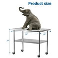 thumbnail image 2 of Stainless Steel Work Table with Shelf & Castor Wheels, Kitchen 2 Tiers Working Table, 2 of 6