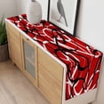 thumbnail image 4 of Red Geometric Table Runner - 72 Inch Long, Kitchen Dining Table Runner Dresser Scarves, Modern Abstract Black White Striped Lines Farmhouse Decor for Coffee Tables Wedding Party Banquet, 4 of 8