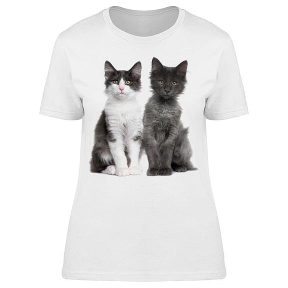 Norwegian Cat Kittens Cute T-Shirt Women -Image by Shutterstock, Female 3X-Large