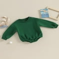 thumbnail image 3 of Combinaison pour Bébé Garçon Fille en Molleton, Chandail à Col Rond, Combinaison, Uni, Manches Longues, Chandail Bouffant, Cache-Couche, Tenue d'Automne Hiver, 3 of 9