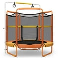 thumbnail image 6 of Topcobe 5 Feet Kids 3-in-1 Game Trampoline with Enclosure Net Spring Pad, Recreational Trampolines for Kids, Large Trampoline for Outdoor Backyards-Blue, 6 of 9