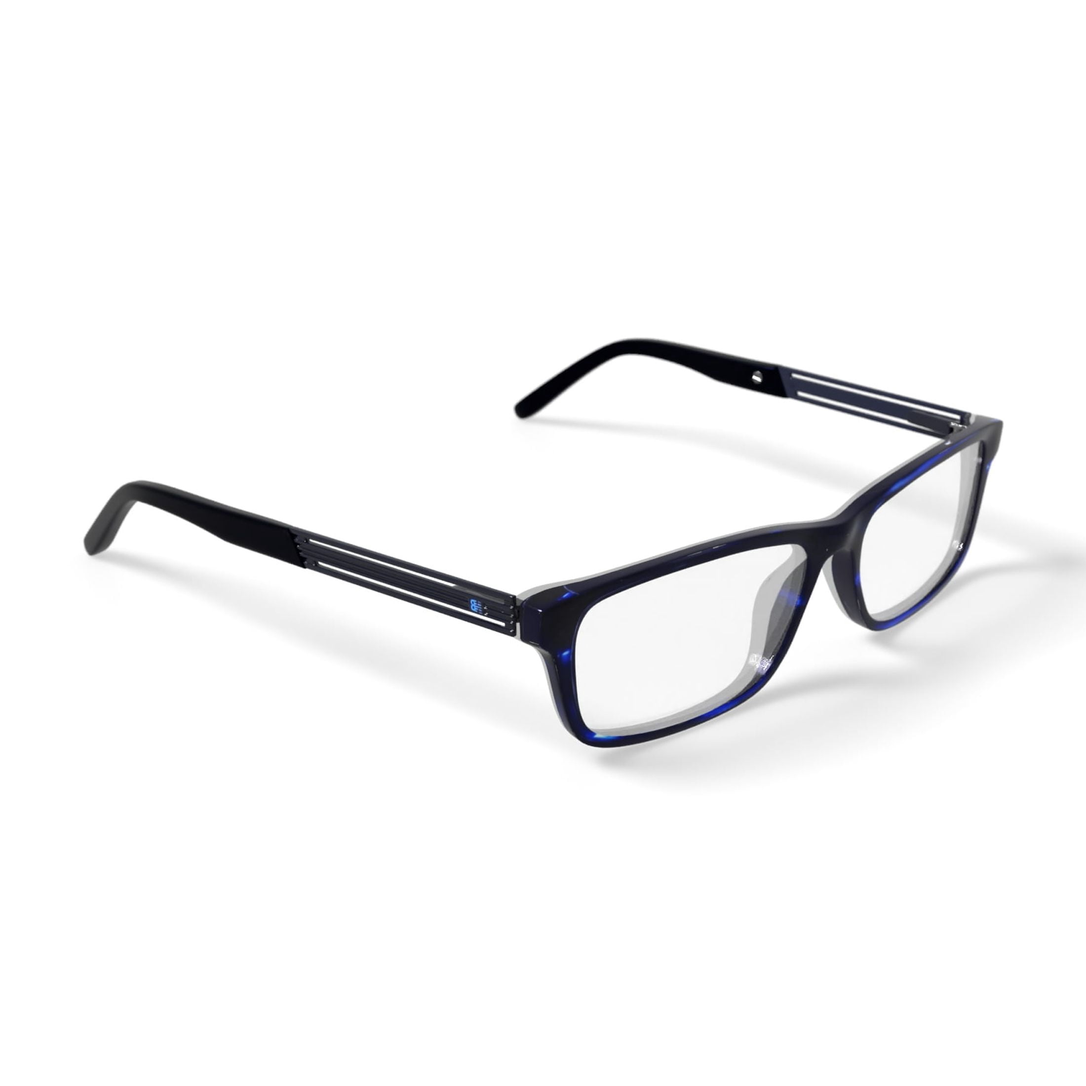 New Balance Men's NB445 Rectangular Prescription Eyeglasses with Case, Blue