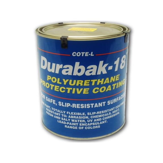 Durabak 18 (For Outdoor Use) - TEXTURED version - Non Slip Coating, Bedliner, Deck Paint for ALL Boats - Many colors to choose from! - MEDIUM Blue - GALLON