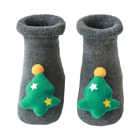 NIEWTR Toddler Baby Boys Girls Socks Toddlers Ruffle Socks Girl's Frilly Dress Socks Toddler Baby Summer Mesh Socks Solid Crew Socks Christmas Sock(Gray,0-1 Years)