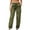 Army Green, variant on Womens Parachute Cargo Pants Adjustable Elastic Waist With Drawstring Trousers Quick Dry Lightweight Hiking Travel Pant