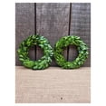 thumbnail image 4 of Boxwood Mini Wreath 6 Inch Preserved Boxwood Wreath, Wall Door Mounting Table Placement 6" Preserved Boxwood Candle Ring, 4 of 4