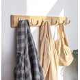 thumbnail image 3 of Wooden Coat Hanger Wall Coat Rack Towel Rack With 4 Hooks Wall Hooks For Kitchen And Bathroom, 3 of 5