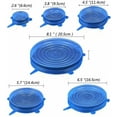 thumbnail image 2 of Silicone Stretch Lids, 12 Pack Reusable Silicone Lids, Durable Food Storage Silicone Covers for Bowl, 6 Sizes to Meet Most Containers to Keep Food Fresh, Microwave Safe - Easy Clean, 2 of 6