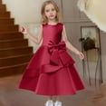 thumbnail image 2 of TBWNWG Girls Party Dress Baby Girls' Bow Princess Dress Mid Length Casual & Party Gown,Size 6-7 Years, 2 of 5