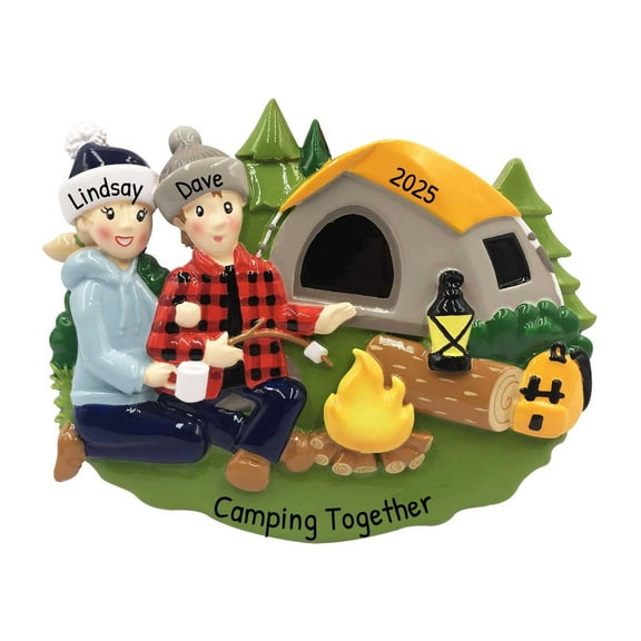 Personalized Couple Ornament 2024 Outdoor Camping Gift for Couples 1 Count - Ornaments by Elves