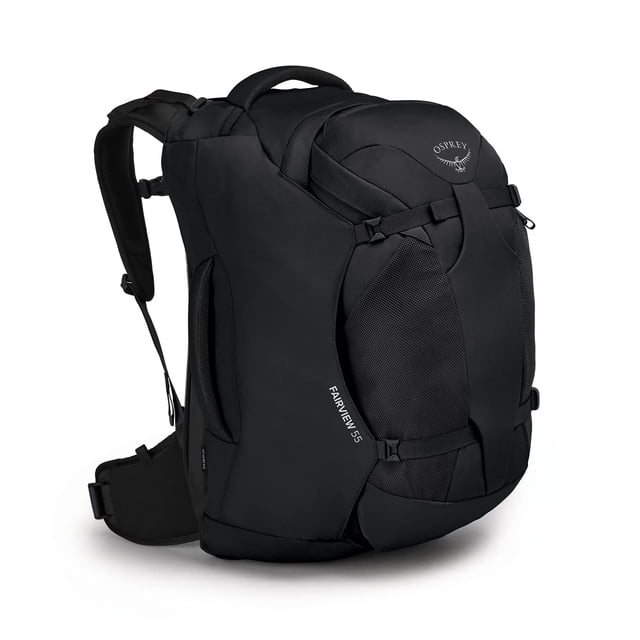 Mochila de viaje Osprey Fairview 55L para mujer - Negra