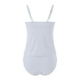 thumbnail image 5 of MIXUE Swim Suits for Women Summer Solid Color Spaghetti Strap Camisole And Panty Swim Tops And Bottom Two Piece Tankini Sets Swimwears Beachwear,White,XL, 5 of 5