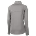 thumbnail image 3 of Women's Cutter & Buck Gray Villanova Wildcats Adapt Eco Knit Stretch Recycled Half-Zip Pullover Top, 3 of 3