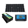 thumbnail image 2 of Kit de sistema de energía solar de 300 W, 12 V, inversor, doble USB, indicador LED, 30 A, 12 V, 24 V, controlador, panel solar de 18 W y 18 V., 2 of 14