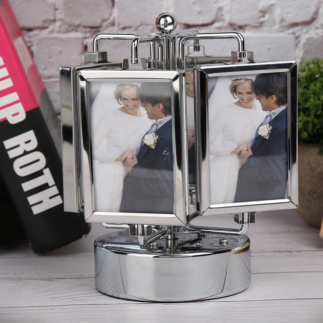 Rotating Photo Frame,Rotating Music Box Photo Picture Frame Photo Frame Ultra Responsive