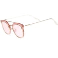 thumbnail image 3 of SGLA - Minimal Ultra Thin Wire Frame Inner Rim Flat Lens Pantos Sunglasses - 58mm, 3 of 4