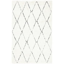 SAFAVIEH Natura Kuzman Geometric Wool Area Rug, Ivory/Black, 5' x 8'