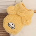 thumbnail image 2 of Dog Costume Fleece Hooded Coat Soft Cozy Plush Vest Puppy Winter Overall for Small Medium Large Dog High Quality Yellow L, 2 of 5