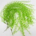 thumbnail image 3 of Guirnalda de hiedra artificial colgante de 105 cm, planta artificial, decoración para bodas y el hogar. Verde, 3 of 9