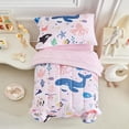 thumbnail image 1 of Juego de Ropa de Cama para Niños Pequeños Joyreap Tema Océano Rosado 4 Piezas, 1 of 6