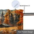 thumbnail image 5 of Fall Forest Deer Curtains Valances for Home Decor Rustic Wild Animal Moose Elk Autumn Farmhouse Thermal Insulated Room Darkening Curtain for Dinning Room 54 by 18 in, 1 Panel, 5 of 6