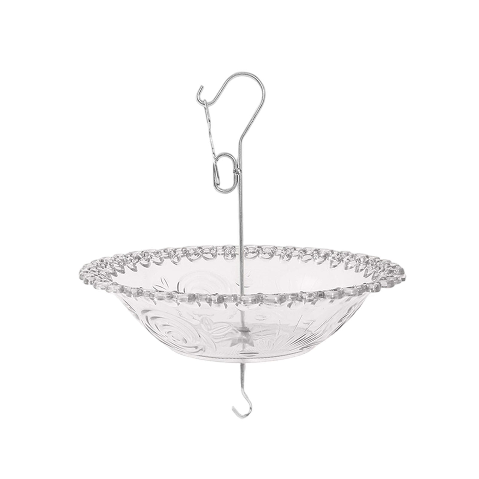 EDHITNR Windproof Rainproof Bird Bath, Outdoor Garden Hanging Bird Bath Feeder, Decorative Courtyard Birdbath for Attracting Birds Garden Yard Patio, Gray
