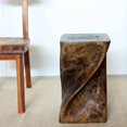 thumbnail image 5 of Kammika Import Export Co., Ltd. Haussmann® Big Twist Wood Stool Table 12 in SQ x 20 in H Mocha Oil, 5 of 5