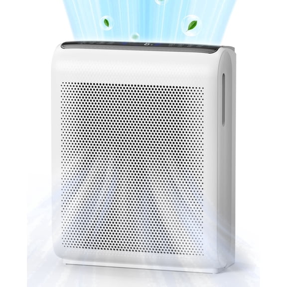 KLOUDIC Air Purifier for Home Large Room up to 4000 Sq.ft/2h, HEPA Washable Pre-Filter, Auto Mode & PM2.5 Sensor Display, Removes 99.97% Pet Dander, Smoke, Odor, Pollen, Smart Air Cleaner for Bedroom