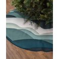 thumbnail image 2 of Dark Green Ombre Christmas Tree Skirt 36 Inches Large Christmas Skirt Tree, Modern Geometric Moire Abstract Art Tree Skirt Christmas Decorations for Fireplace Party Holidays Indoor Outdoor, 2 of 7