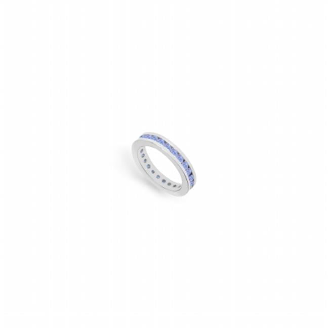 Fine Jewelry Vault UB14WRD100TZ1413-110RS9.5 Tanzanite Channel Set Eternity Band 14K White Gold, 1.00 CT Size 9.5 by Fine Jewelry Vault