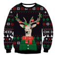 thumbnail image 1 of Jersey de cuello redondo para hombre, sudaderas con gráfico de animales, chándal feo de Navidad, ropa de calle de gran tamaño, traje de pareja, ropa masculina, 1 of 4