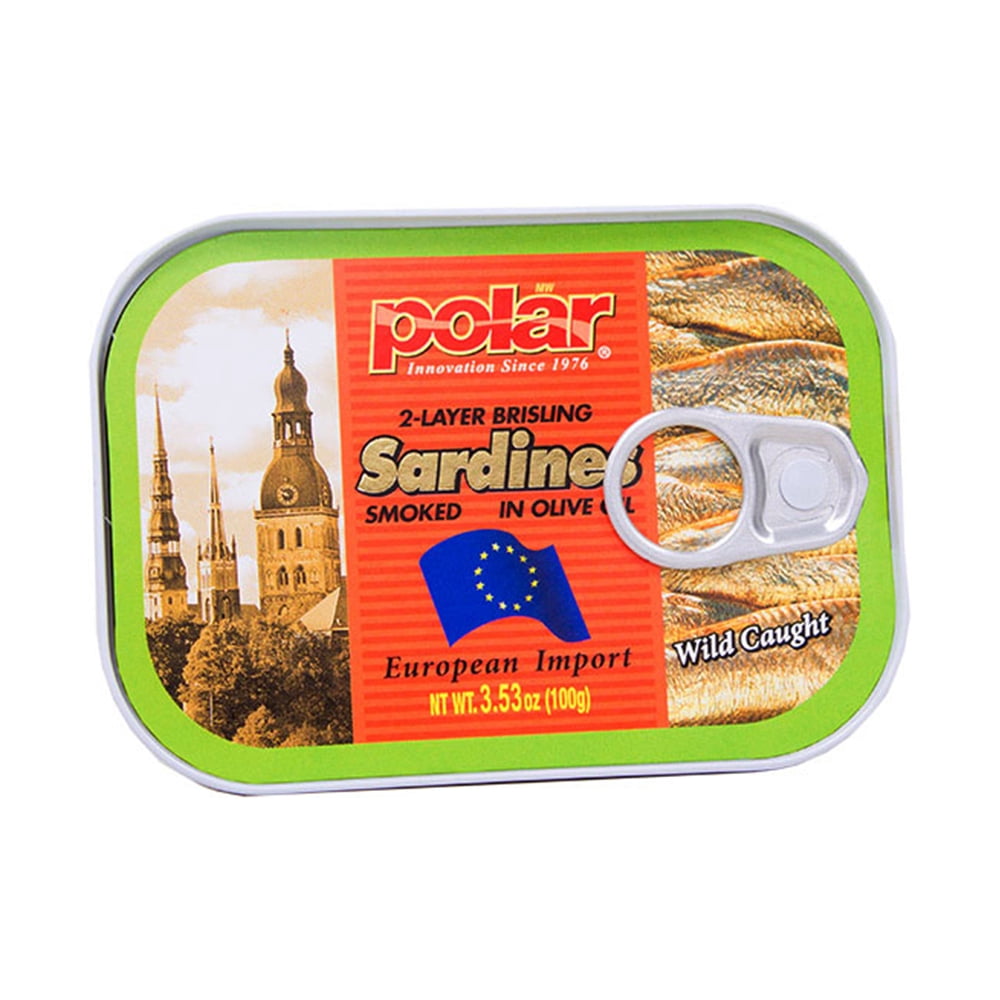 MW Polar Smoked Brisling Sardines in Olive Oil 3.53 oz.