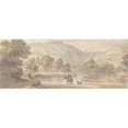 thumbnail image 2 of James Duffield Harding 18x9 Gold Ornate Wood Frame and Double Matted Museum Art Print Titled - Fording the Stream in a Mountain Valley, 2 of 4