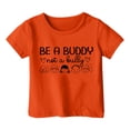 thumbnail image 4 of PMVFHDE Hauts Tendance pour Filles Manches Courtes T-Shirts Graphiques Mignons Mode Décontractée Respirante Imprimée Orange, 2-3 Ans, 4 of 4