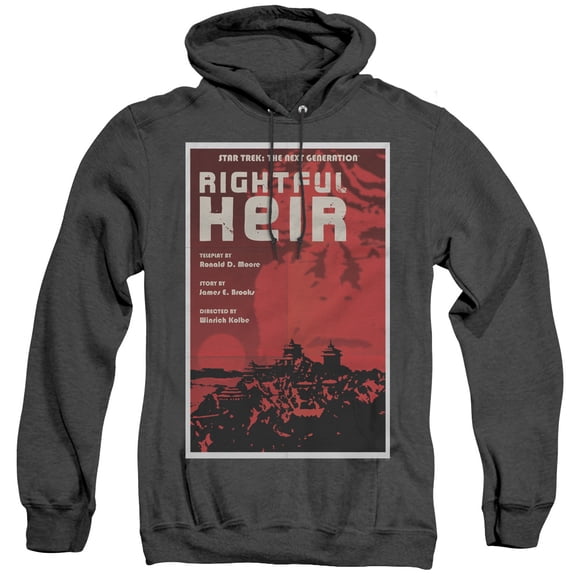 Star Trek Tng Season 6 Episode 23 Adult Heather Hoodie Sweatshirt Black