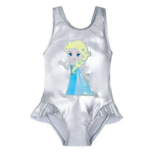Disney Store Frozen Elsa 1 PC Swimsuit Girl Size 5/6