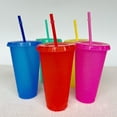 thumbnail image 6 of LHWEN Color Changing Plastic Cup 24oz with Lid and Large Capacity Temperature Sensing PP Tumbler Reusable and Dishwasher Perfect for Iced Coffee Juice and Cold Beverages Ideal for Kids and Adults Fun, 6 of 8