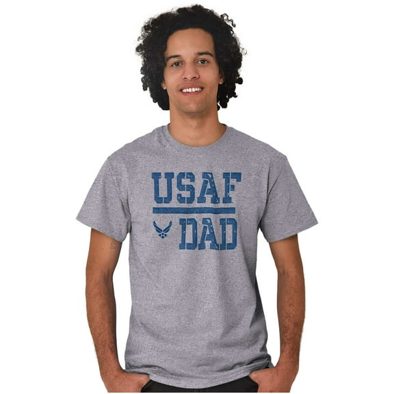 US Air Force USAF Dad Military Father Men's Graphic T Shirt Tees Brisco Brands S