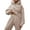 Light Khaki, variant on comerut Women Winter Fall Tracksuit Suit Hoodie Pants Set Solid Color Loose Soft Casual Warm Elastic Waist Pockets Thick Jogging Top Trousers Set