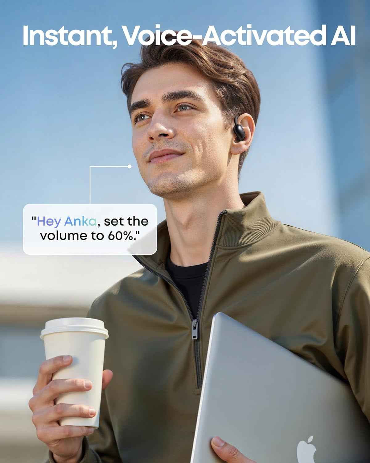 Soundcore AeroFit 2 AI Open-Ear Headphones, Pressure-Free, 2X Bass, Real-Time Translation, 35H Playtime, IP55