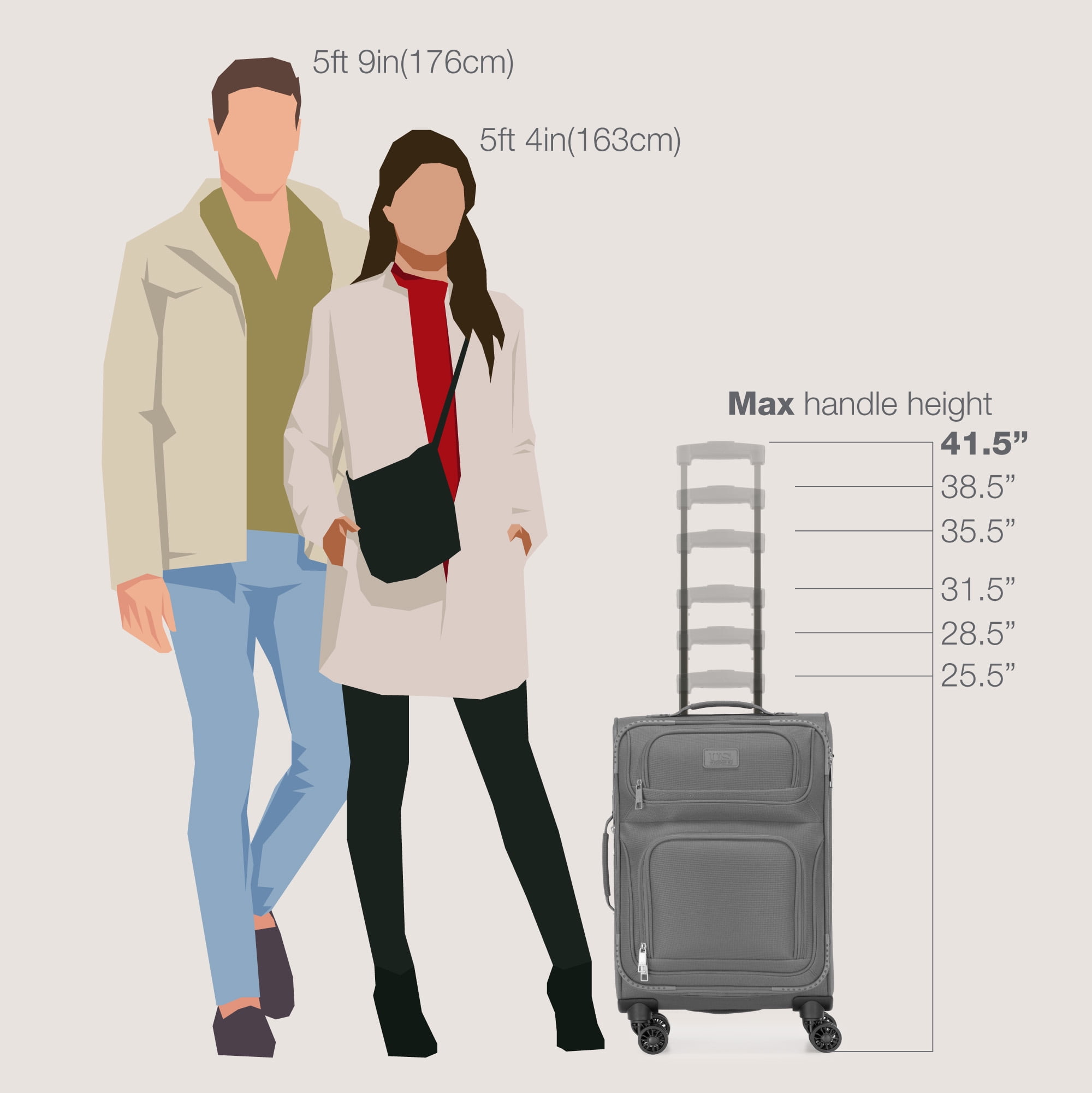 U.S. Traveler Rio 2-Piece Expandable Softside Carry-on Luggage Set - Spinner Wheels, TSA-Approved, Tote Bag, Lightweight Travel Suitcase, Gray (22/14)