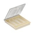 thumbnail image 3 of Bandeja para cubiertos, tenedores, cuchillos, cucharas, soporte para utensilios de cocina, organizador de cubiertos con tapa transparente, 3 of 9
