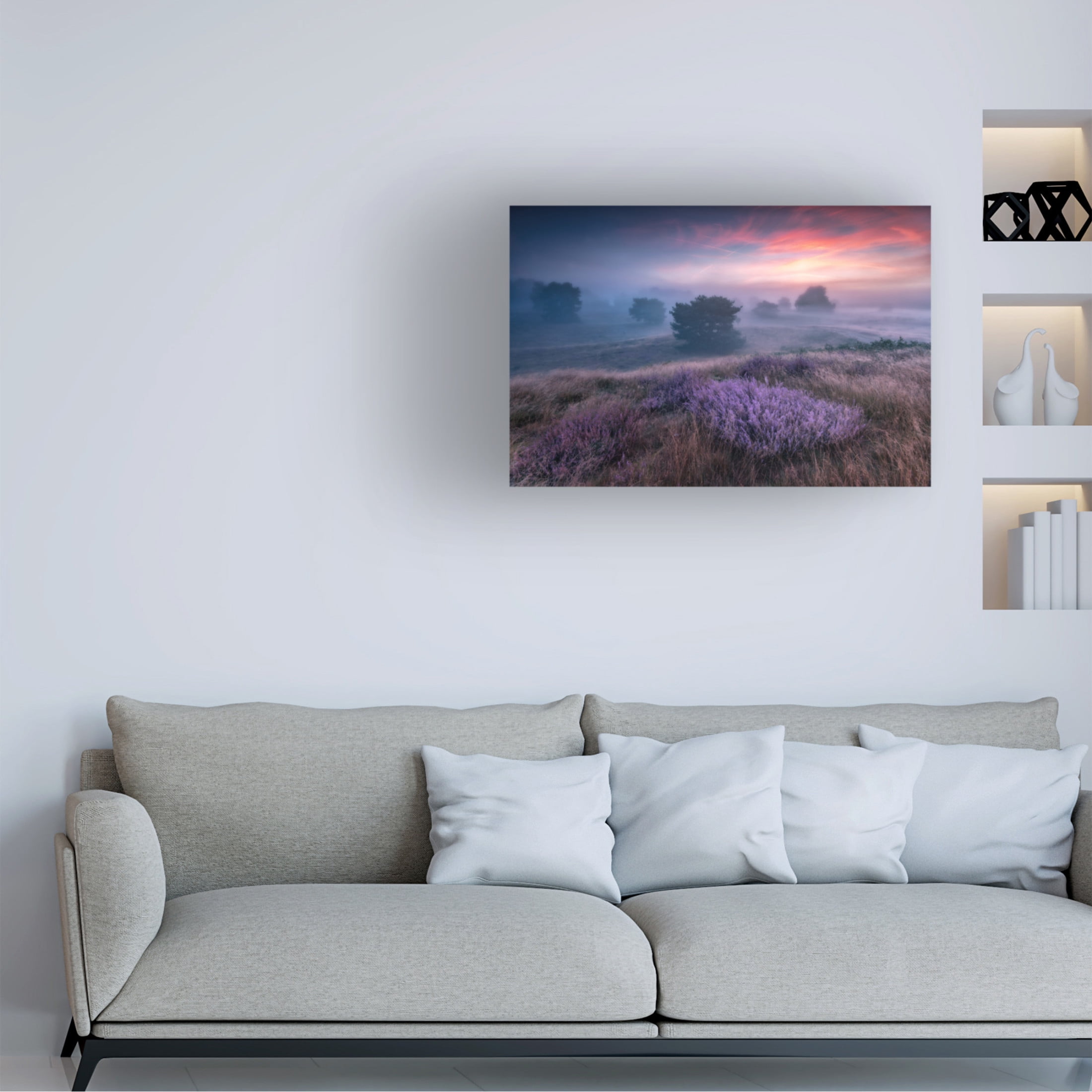 Canvas Wall Art - Adam Pachula 'Qthe Colors Of Heatherq' Wall Art for Living Room, Bedroom, or Office D?cor by Trademark Fine Art - 32 x 22 Inches