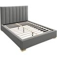 thumbnail image 5 of Meridian Furniture Pierce Grey Linen Textured Fabric Full Bed, 5 of 17