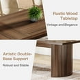 thumbnail image 5 of Tribesigns 78.74" Extra Long Executive Desk, Large Computer Office Desk with Wooden Double Pedestal, Rustic Farmhouse Study Writing Table Workstation for Home Office (Walnut), 5 of 5