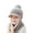 Grey, variant on Kids Winter Plus Velvet Thickened face Protection Scarf Skull Caps Cute Beanie Cap Winter Soft Warm Knit Caps