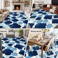 thumbnail image 5 of Area Rug for Living Room, Navy Blue Geometric Moroccan Non-Slip Indoor Large Carpet for Bedroom/Dining Room, Abstract Art Blue Ombre Modern Washable Low-Profile Rectangle Floor Runner Rugs - 5 x 7 Ft, 5 of 8